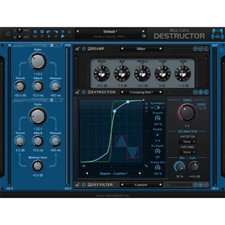 Blue Cat Audio Destructor 擴大器模擬 Plugins 效果器 (序號下載版)